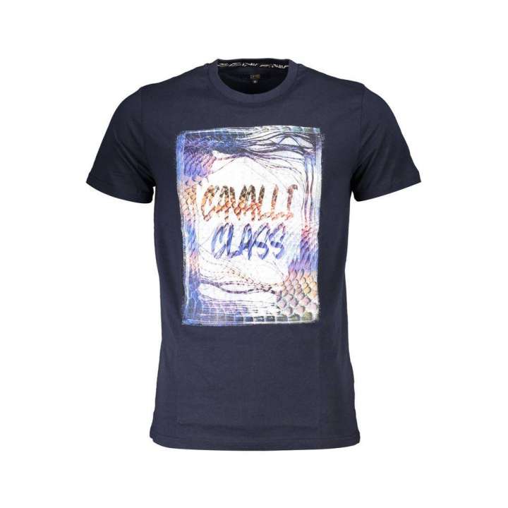 Priser på Cavalli Class Blue Cotton T-Shirt