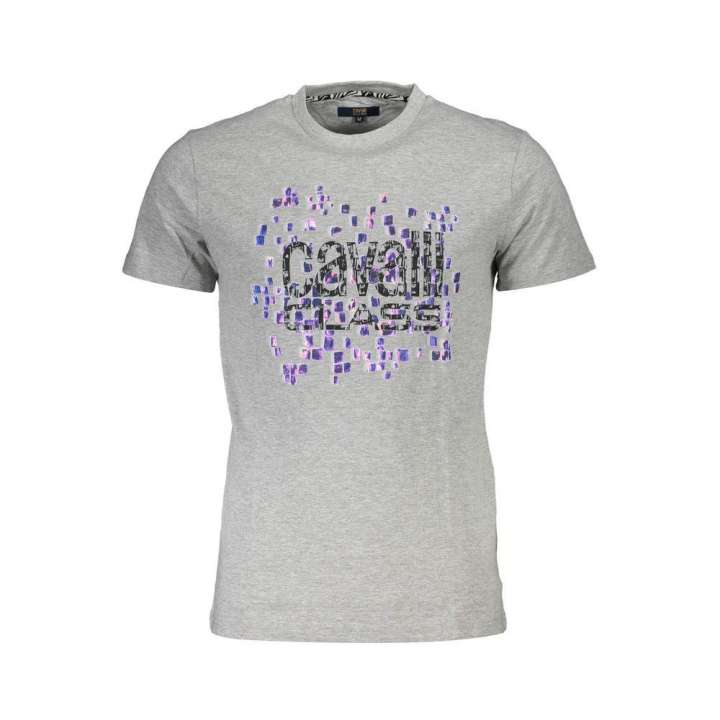 Priser på Cavalli Class Gray Cotton T-Shirt