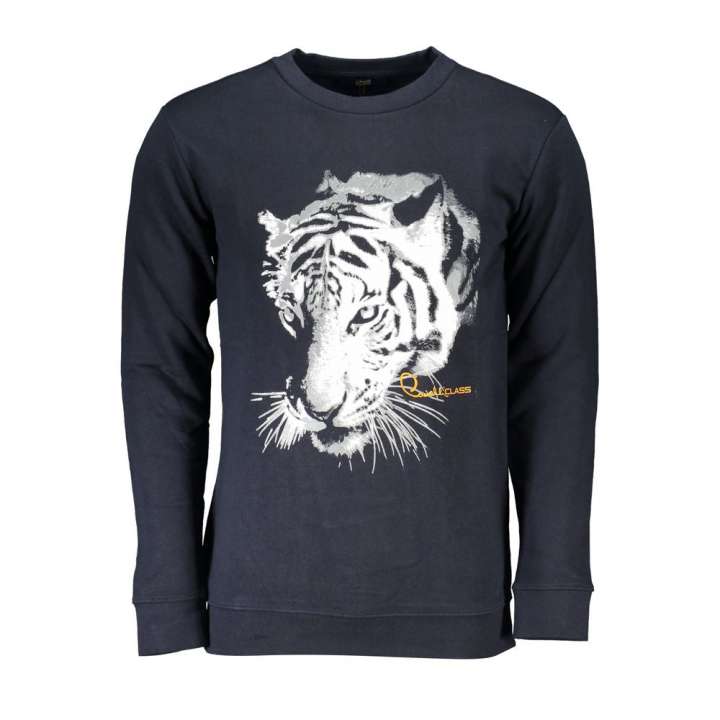 Priser på Cavalli Class Blue Cotton Sweater