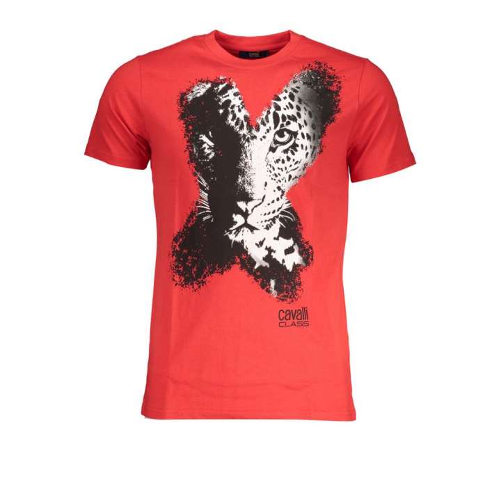 Priser på Cavalli Class Red Cotton T-Shirt