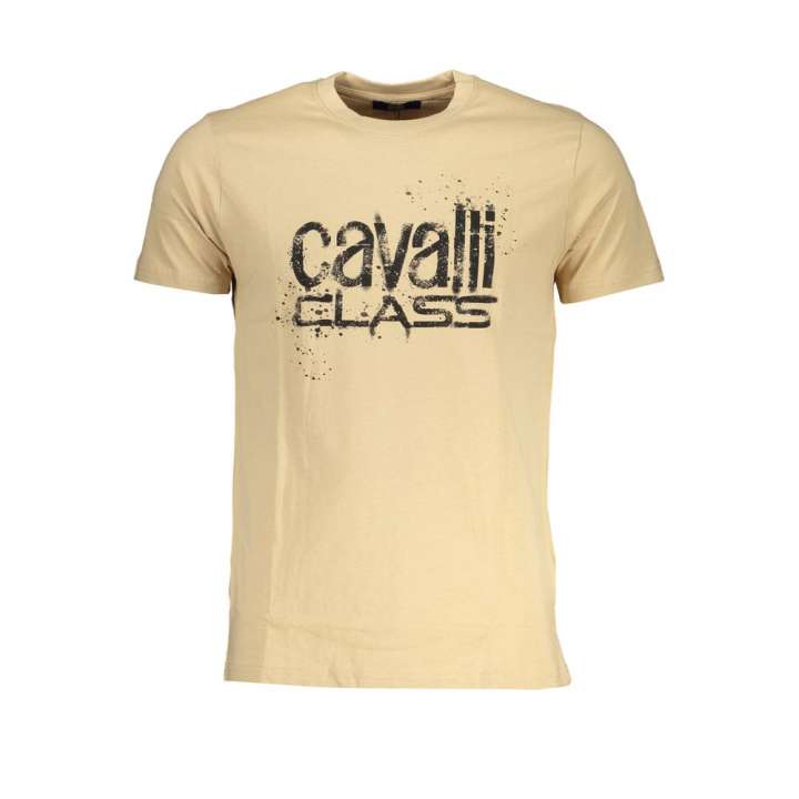 Priser på Cavalli Class Beige Cotton T-Shirt