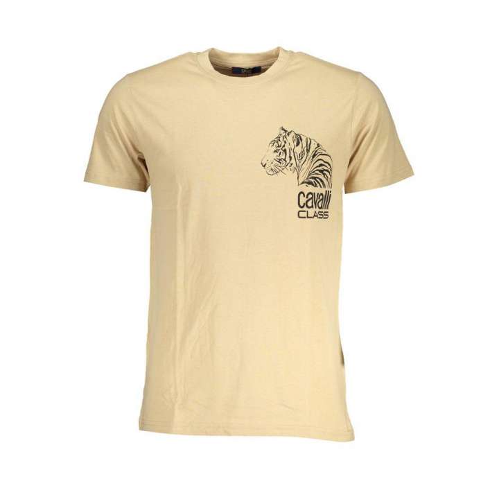 Priser på Cavalli Class Beige Cotton T-Shirt