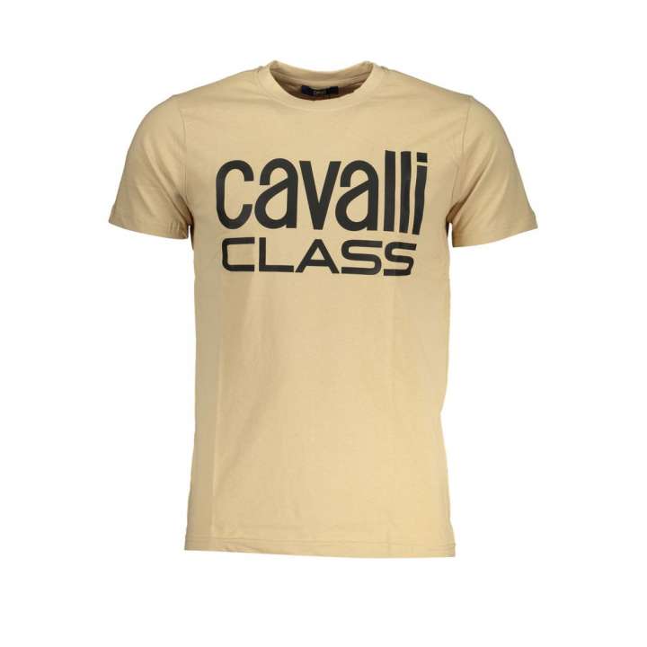 Priser på Cavalli Class Beige Cotton T-Shirt