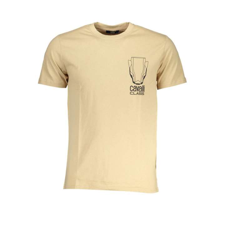 Priser på Cavalli Class Beige Cotton T-Shirt