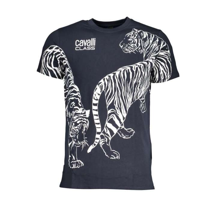 Priser på Cavalli Class Blue Cotton T-Shirt