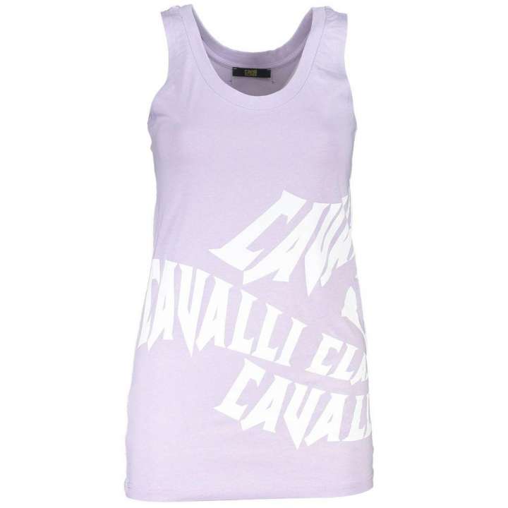 Priser på Cavalli Class Elegant Purple Round Neckline Tank Top