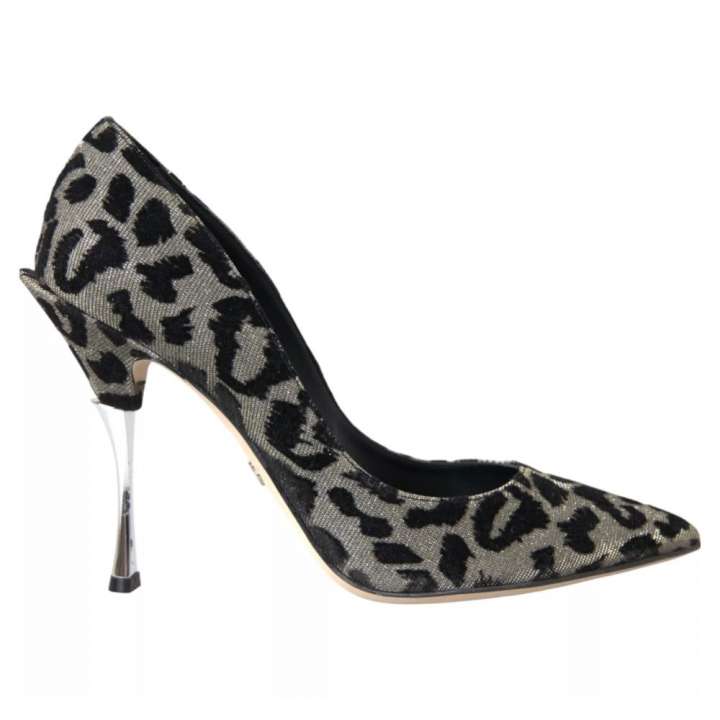 Priser på Dolce & Gabbana Gray Leather Di Calfskin Pump