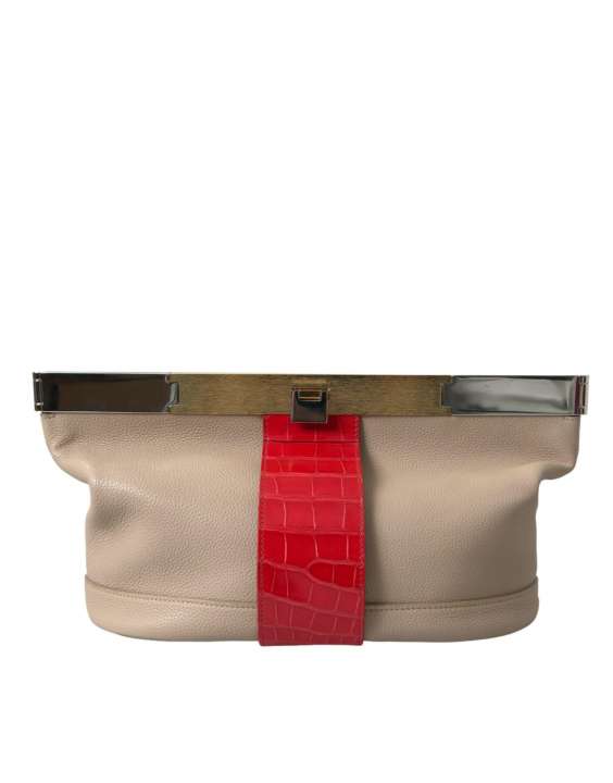 Priser på Balenciaga Two Tone Exotic Leather Clutch