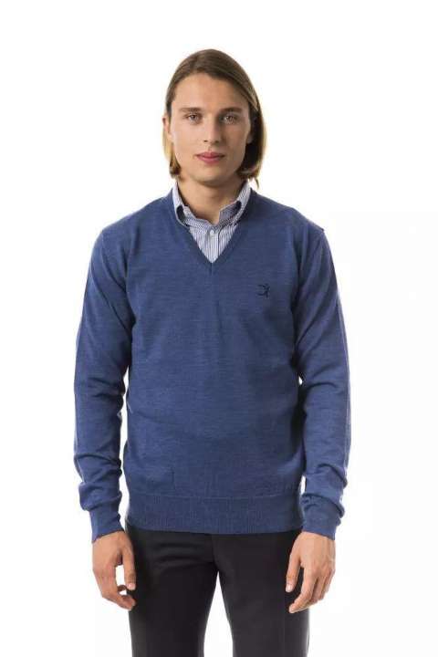 Priser på Uominitaliani Embroidered V-Neck Merino Wool Sweater