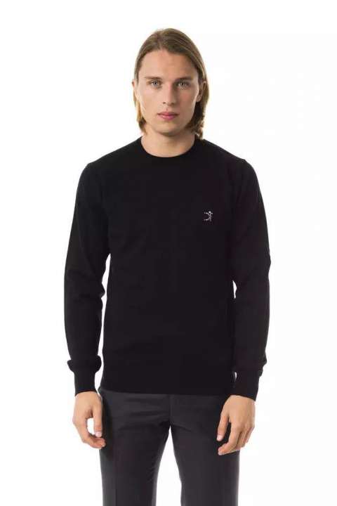 Priser på Uominitaliani Embroidered Extrafine Merino Wool Sweater