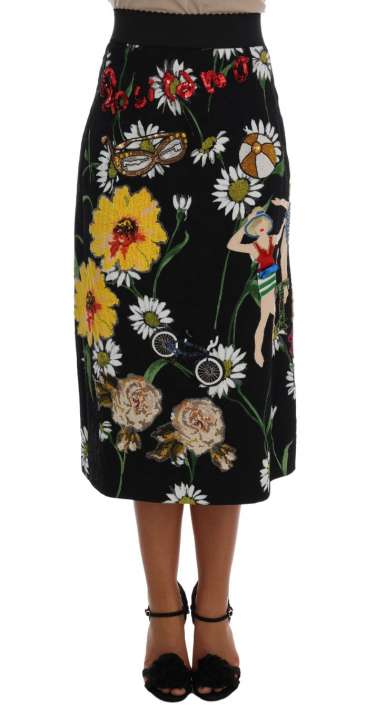 Priser på Dolce & Gabbana Embellished A-Line Mid-Calf Skirt