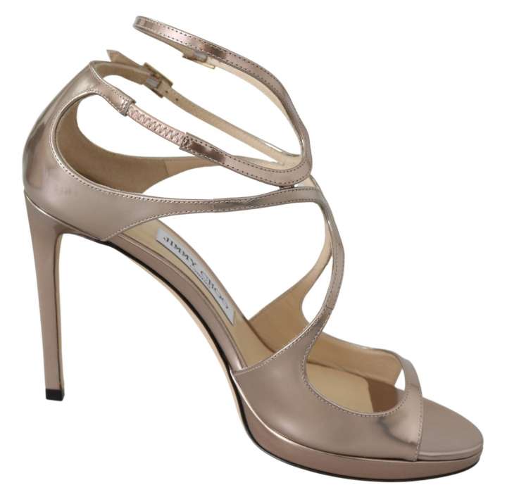 Priser på Jimmy Choo Ballet Pink Liquid Mirror Leather Sandalers