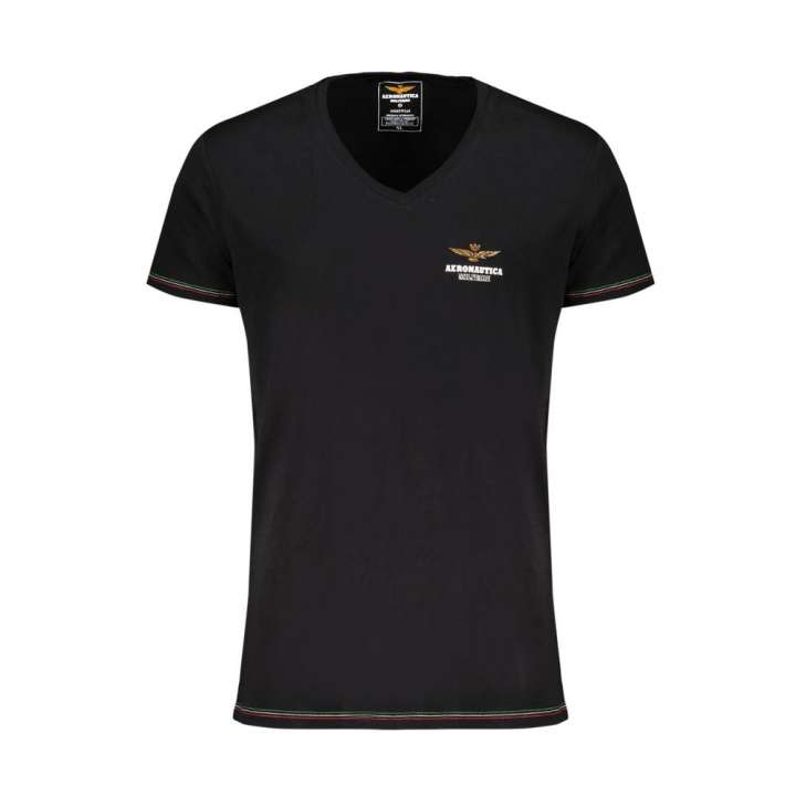 Priser på Aeronautica Militare Black Cotton T-shirt