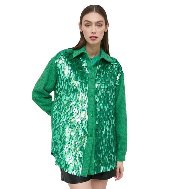 Priser på Pinko Green Cotton Shirt