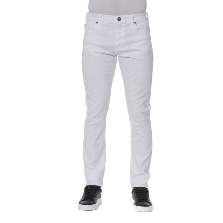 Priser på Trussardi Jeans Elegant White Cotton Blend Jeans