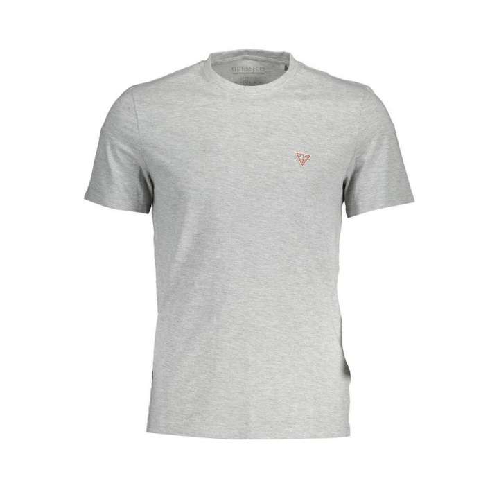 Priser på Guess Jeans Sleek Gray Crew Neck Logo Tee