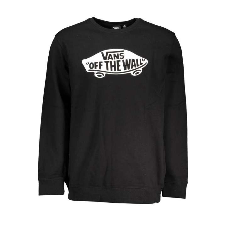 Priser på Vans Sleek Black Cotton Sweatshirt with Logo Print