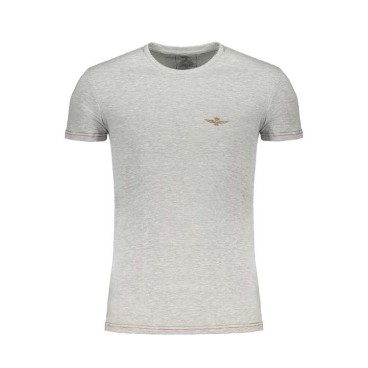 Priser på Aeronautica Militare Gray Cotton T-Shirt