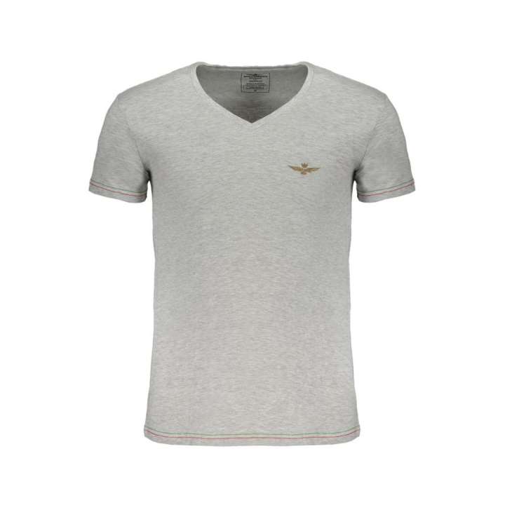 Priser på Aeronautica Militare Gray Cotton T-Shirt