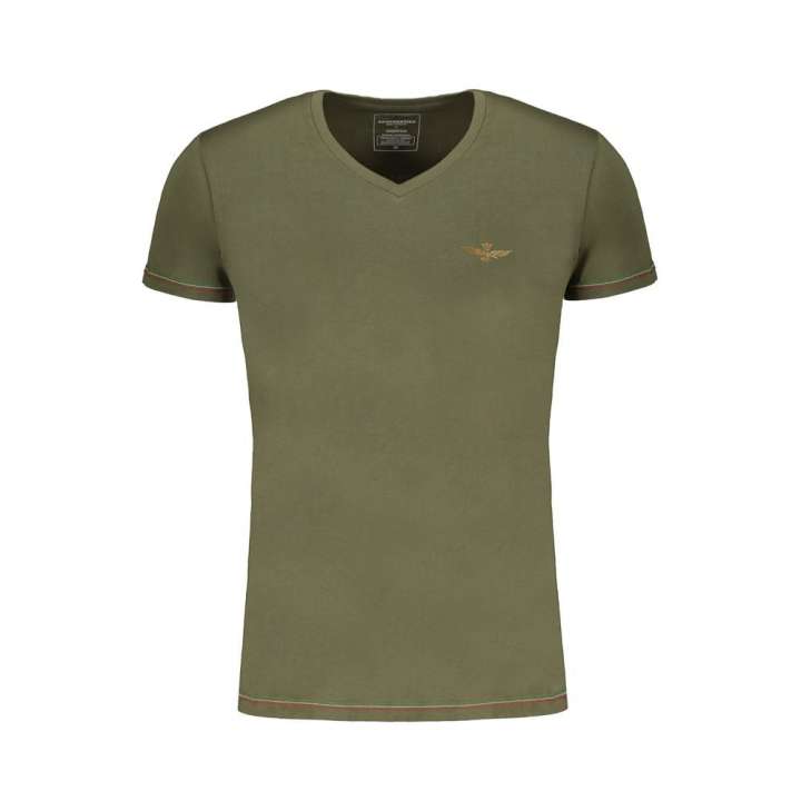 Priser på Aeronautica Militare Green Cotton T-Shirt