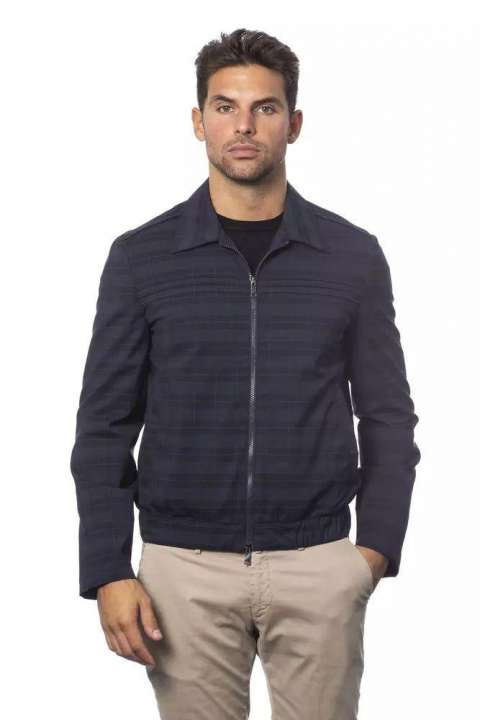 Priser på Verri Elegant Blue Wool Bomber Jacket