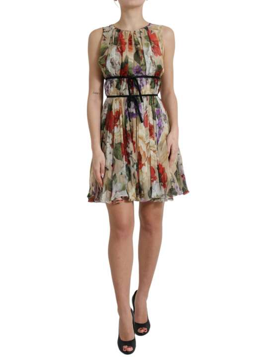 Priser på Dolce & Gabbana Floral Elegance Silk Chiffon Mini Dress