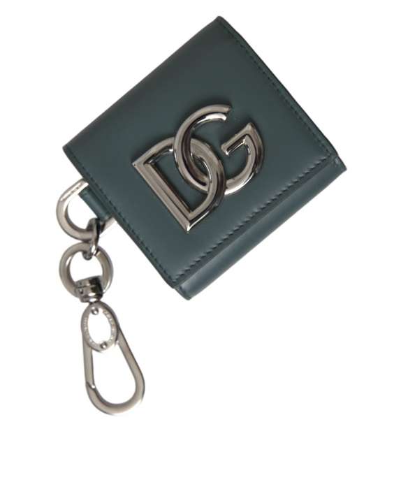 Priser på Dolce & Gabbana Green Leather DG Logo Keyring Coin Purse Keyring Wallet