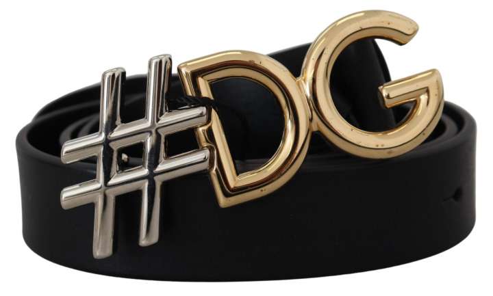 Priser på Dolce & Gabbana Black Leather Metal #DG Logo Buckle Belt