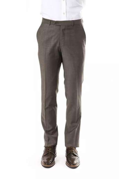 Priser på Uominitaliani Elegant Gray Woolen Suit Pants