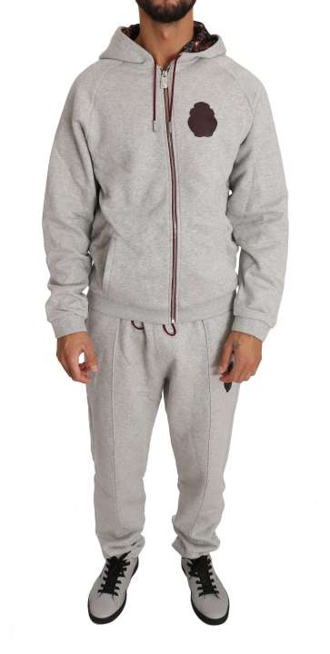 Priser på Billionaire Italian Couture Elegant Gray Hooded Sweatsuit Ensemble