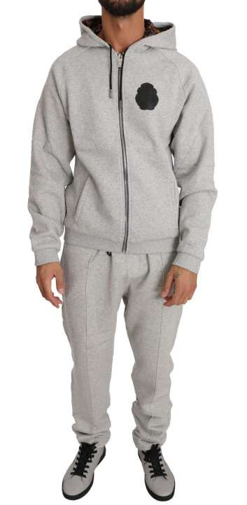 Priser på Billionaire Italian Couture Elegant Gray Italian Cotton Sweatsuit