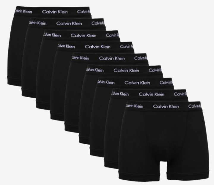 Priser på Calvin Klein Trunks 9-pak Black/black-large