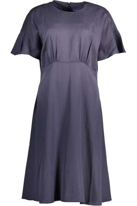 Priser på Gant Elegant Blue Short-Sleeve Dress