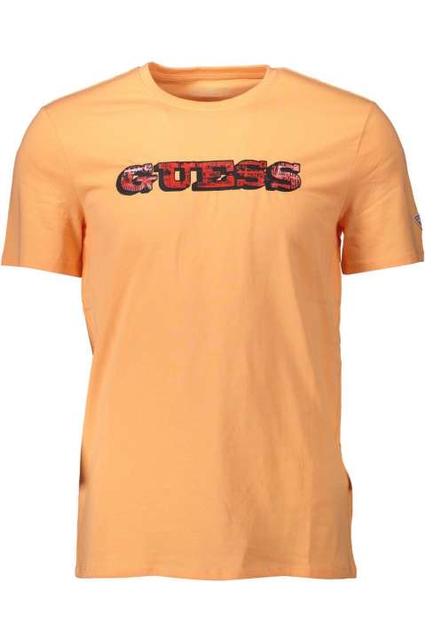 Priser på Guess Jeans Chic Orange Slim Fit Logo Tee