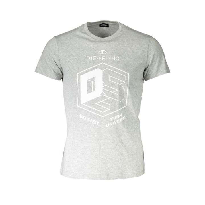 Priser på Chic Gray Diesel Short Sleeve Round Neck Tee