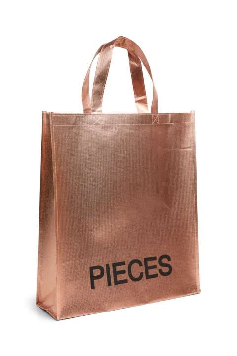 Priser på Pieces - Taske - PC Nusse Shopper - Gold Colour