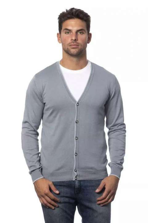 Priser på Verri Elegant Gray Cotton Cardigan for Herre