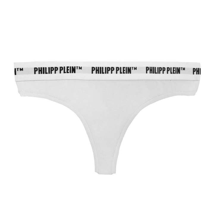 Priser på Philipp Plein Elegant White Thong Duo for Dame