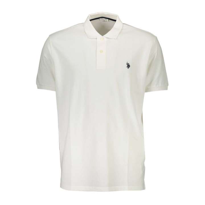 Priser på U.S. POLO ASSN. Chic White Embroidered Polo for Herre