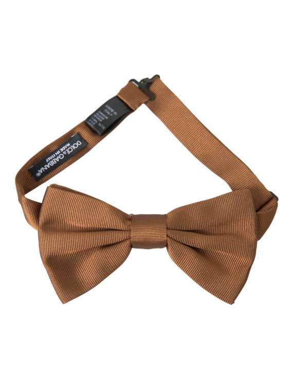 Priser på Dolce & Gabbana Brown Silk Adjustable Neck Herre Bow Tie