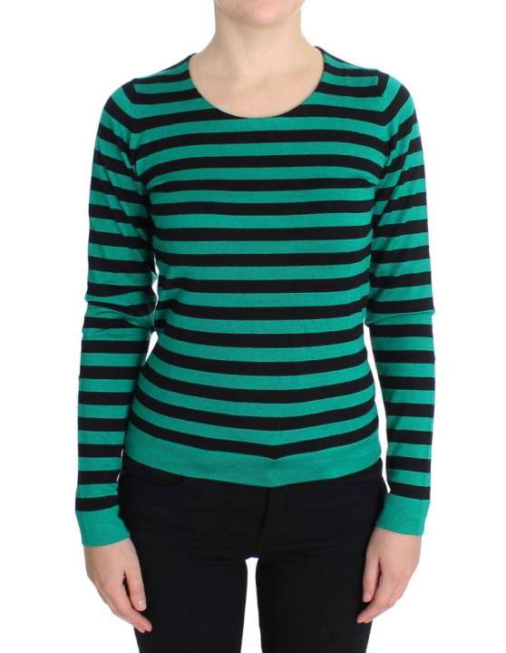 Priser på Dolce & Gabbana Elegant Striped Cashmere Silk Sweater