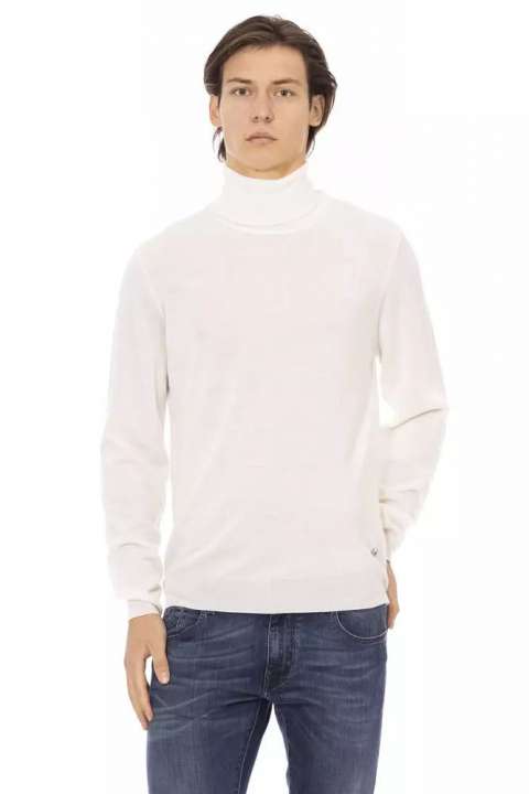 Priser på Baldinini Trend Elegant Turtleneck Monogram Sweater