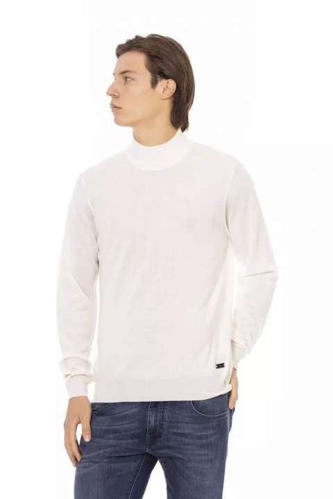 Priser på Baldinini Trend Elegant White Turtleneck Sweater