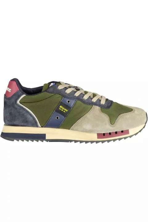 Priser på Blauer Sleek Green Lace-Up Sports Sneakers