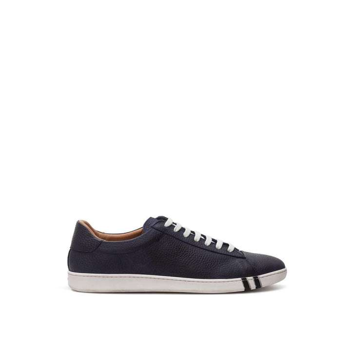 Priser på Bally Elegant Blue Leather Sneakers For Herre