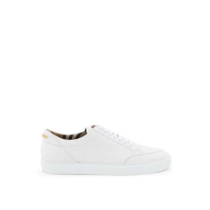 Priser på Burberry White Leather Sneakers