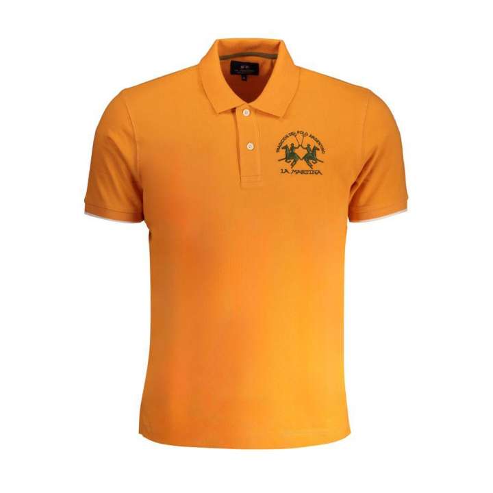 Priser på La Martina Orange Cotton Polo Shirt