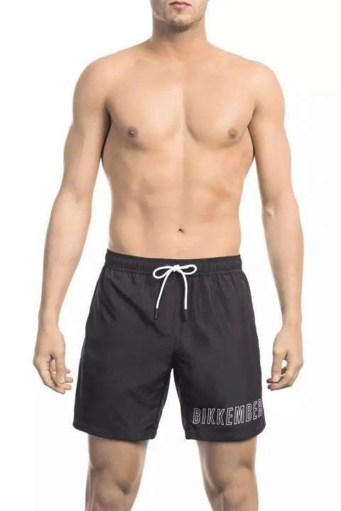 Priser på Bikkembergs Chic Drawstring Swim Shorts with Graphic Print