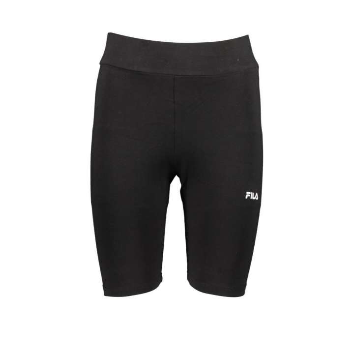 Priser på Fila Chic Black Cotton Short Leggings with Logo Embroidery