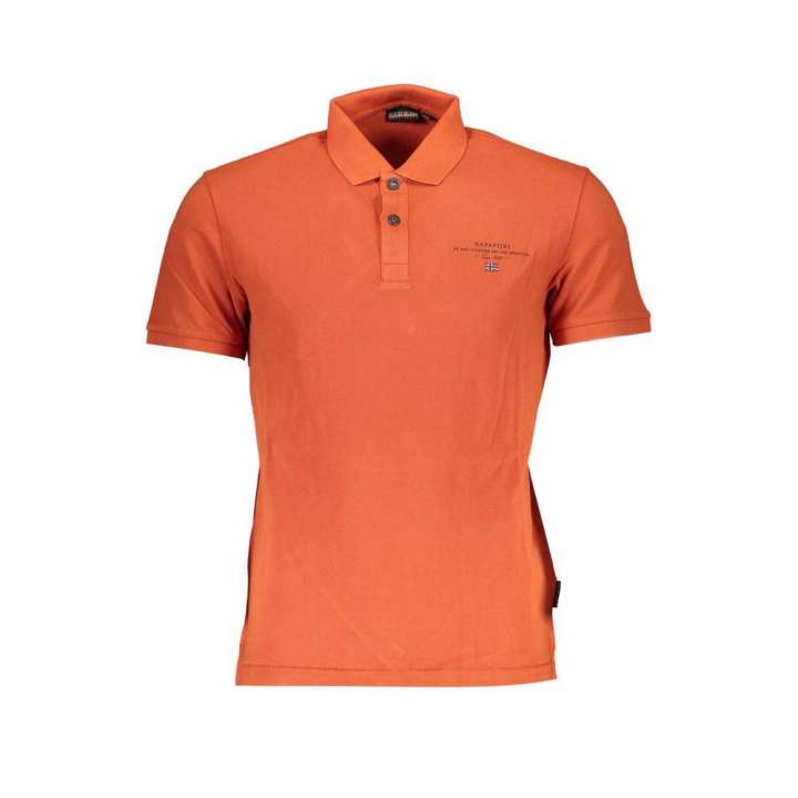 Priser på Napapijri Orange Cotton Polo Shirt